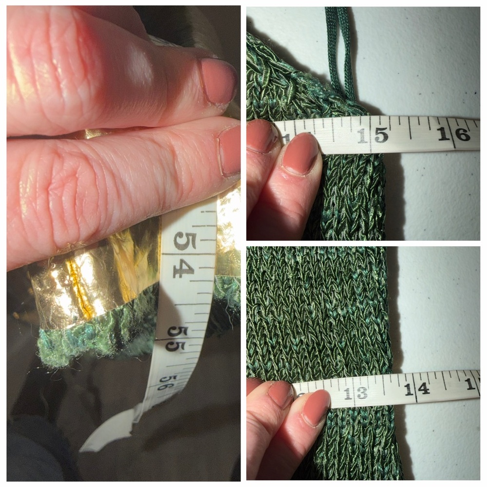 JW Anderson Green Metallic Knit Maxi Dress Gold Foil Coated Medium Designer NWT - Picture 13 of 13